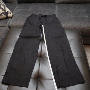 Allen allen black linen pants